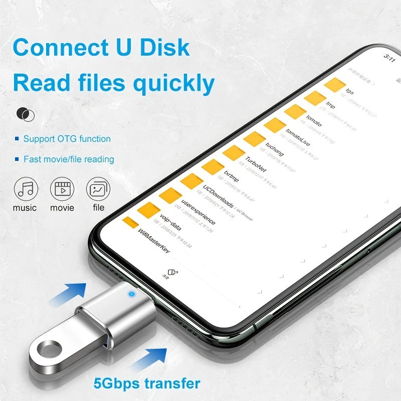 Enhance Your Tech Life: High-Speed, Compact USB C to USB 3.0 Adapter - Connect, Transfer, and Charge with Ease!