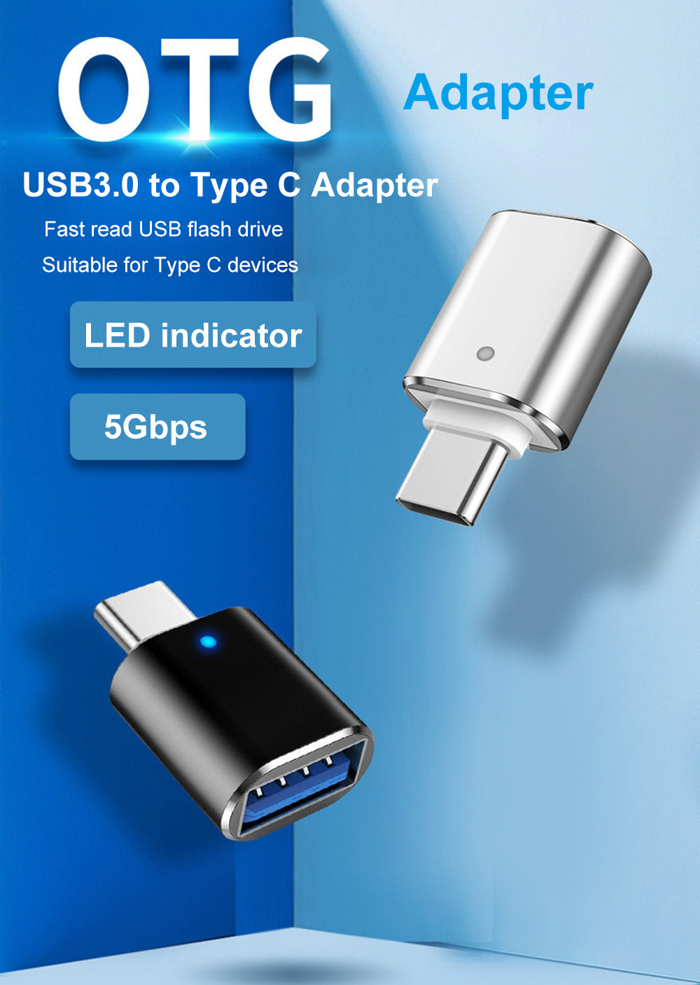 Enhance Your Tech Life: High-Speed, Compact USB C to USB 3.0 Adapter - Connect, Transfer, and Charge with Ease!