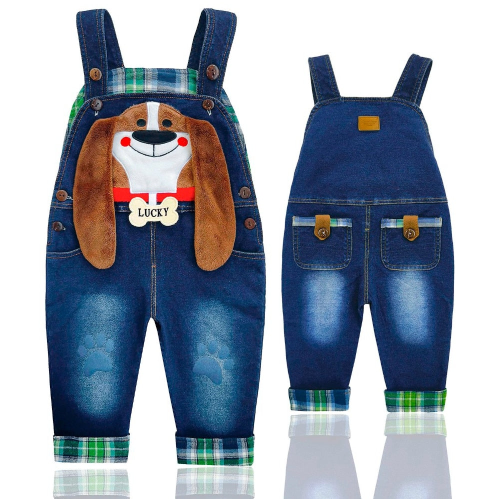0-4T Baby Overalls Jeans Rompers Cartoon Clothes Toddler denim Pants jumpsuit Kids Clothing