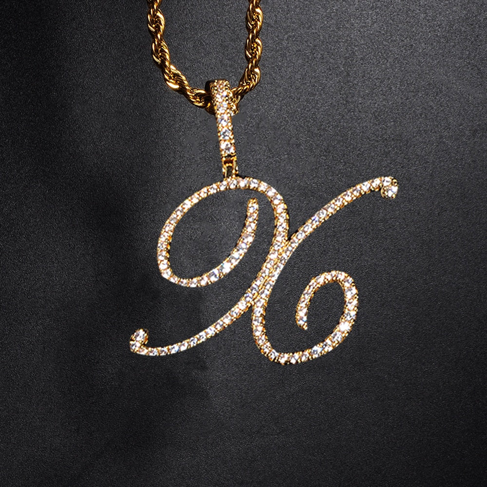 New A-Z Cursive Letters Pendant Charm