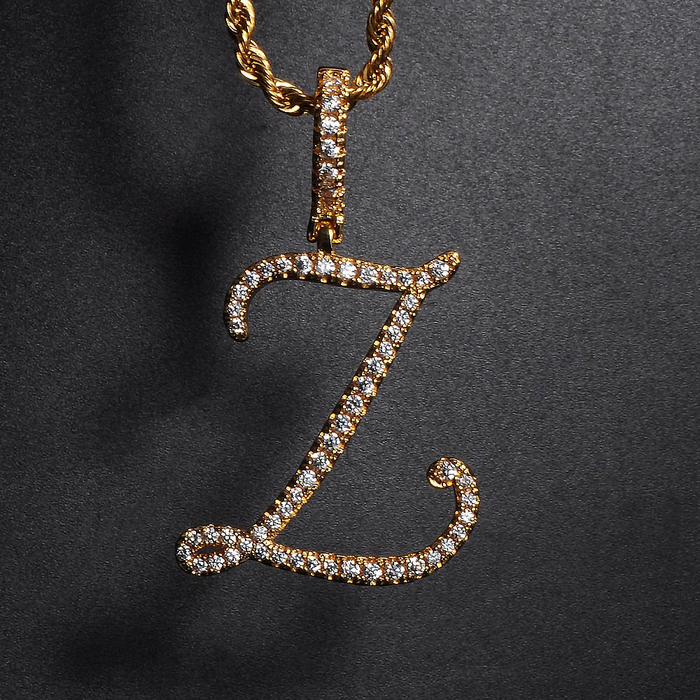 New A-Z Cursive Letters Pendant Charm