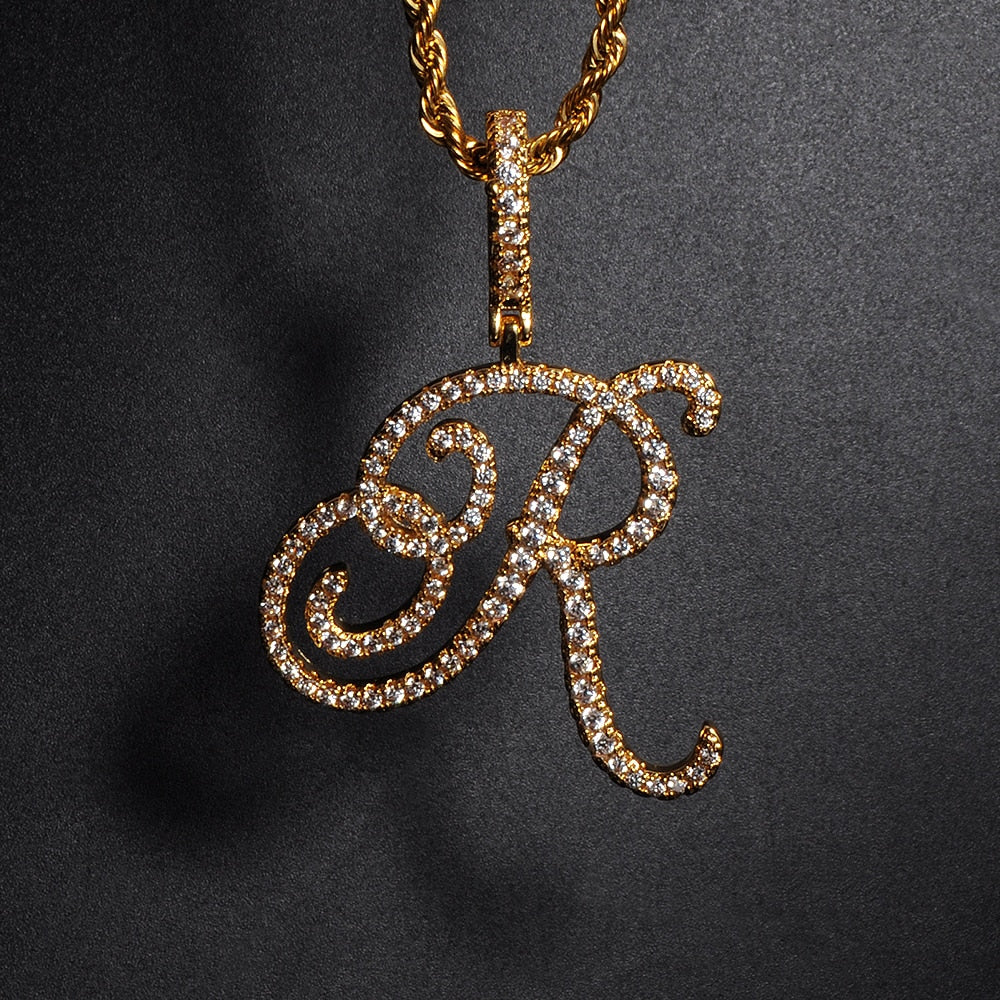 New A-Z Cursive Letters Pendant Charm