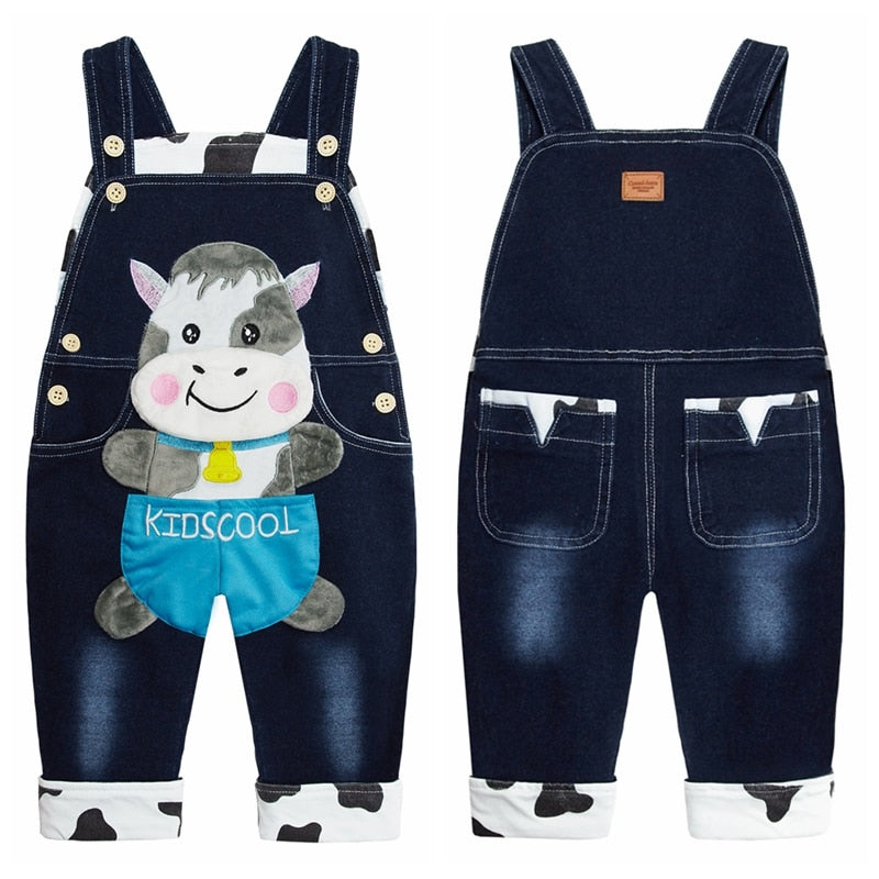 0-4T Baby Overalls Jeans Rompers Cartoon Clothes Toddler denim Pants jumpsuit Kids Clothing