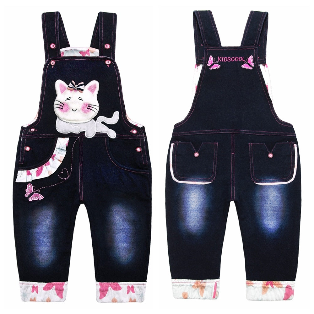0-4T Baby Overalls Jeans Rompers Cartoon Clothes Toddler denim Pants jumpsuit Kids Clothing