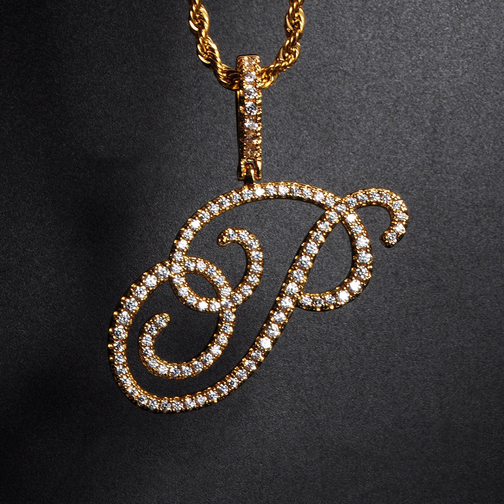 New A-Z Cursive Letters Pendant Charm