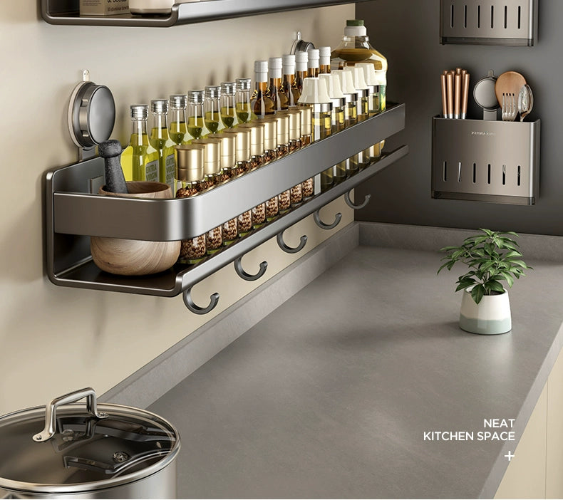 Drill-Free Suction Rack Wall-Mounted For Kitchen