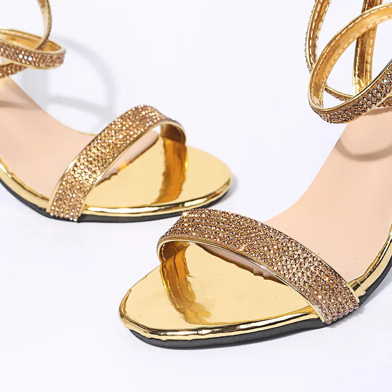 Sandals Rhinestone Sexy Transparent Heels