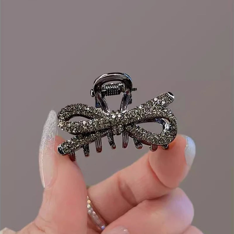 Alloy Rhinestone Grab Clip Shining Rhinestone Ponytail Clip Hairpin Headdress Jewelry Decoration
