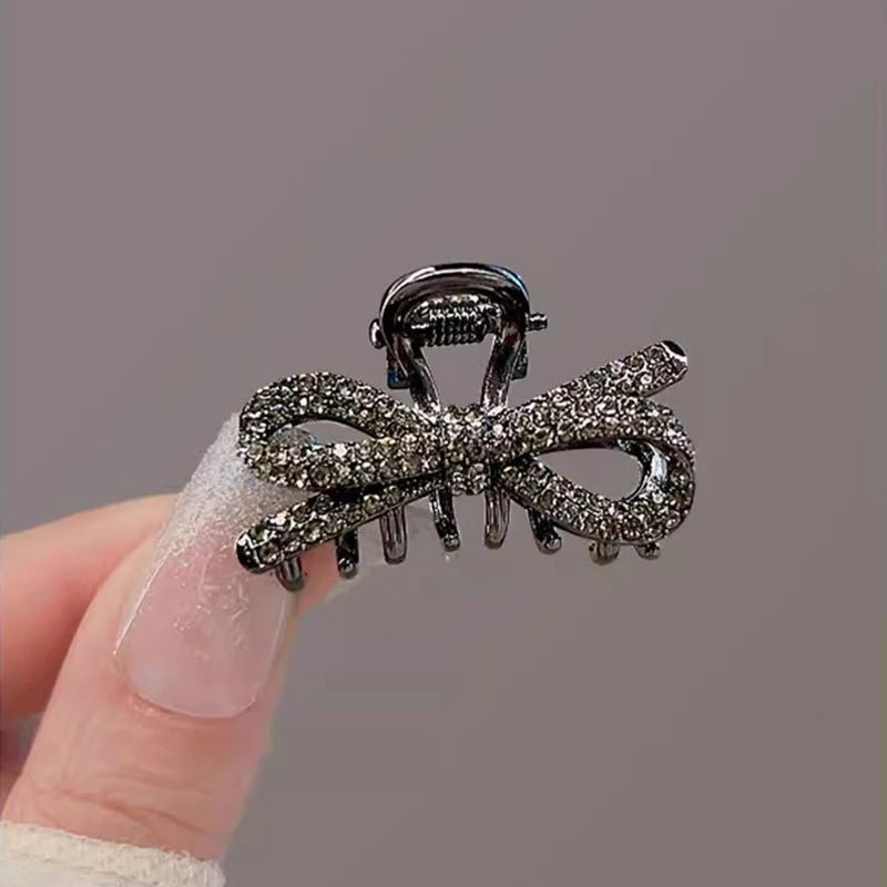Alloy Rhinestone Grab Clip Shining Rhinestone Ponytail Clip Hairpin Headdress Jewelry Decoration