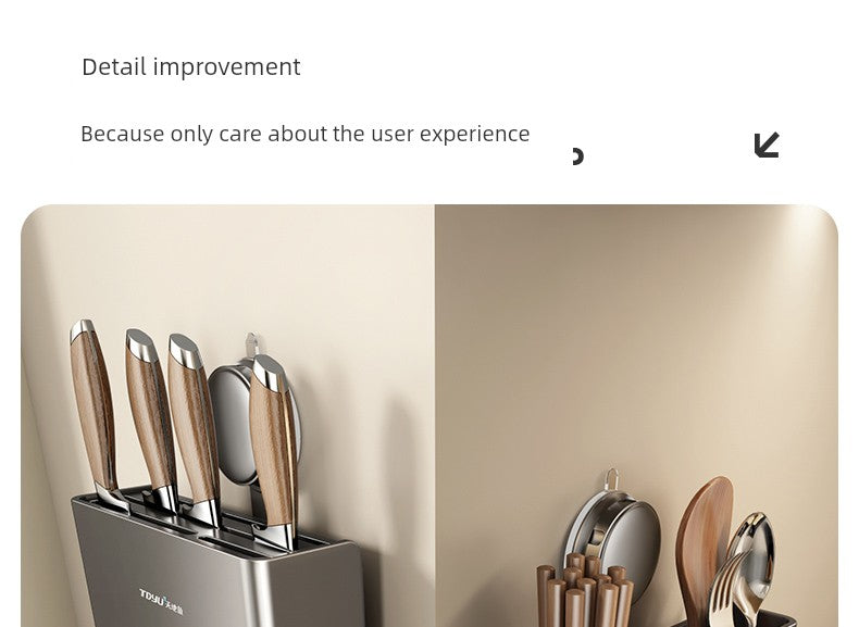 Drill-Free Suction Rack Wall-Mounted For Kitchen