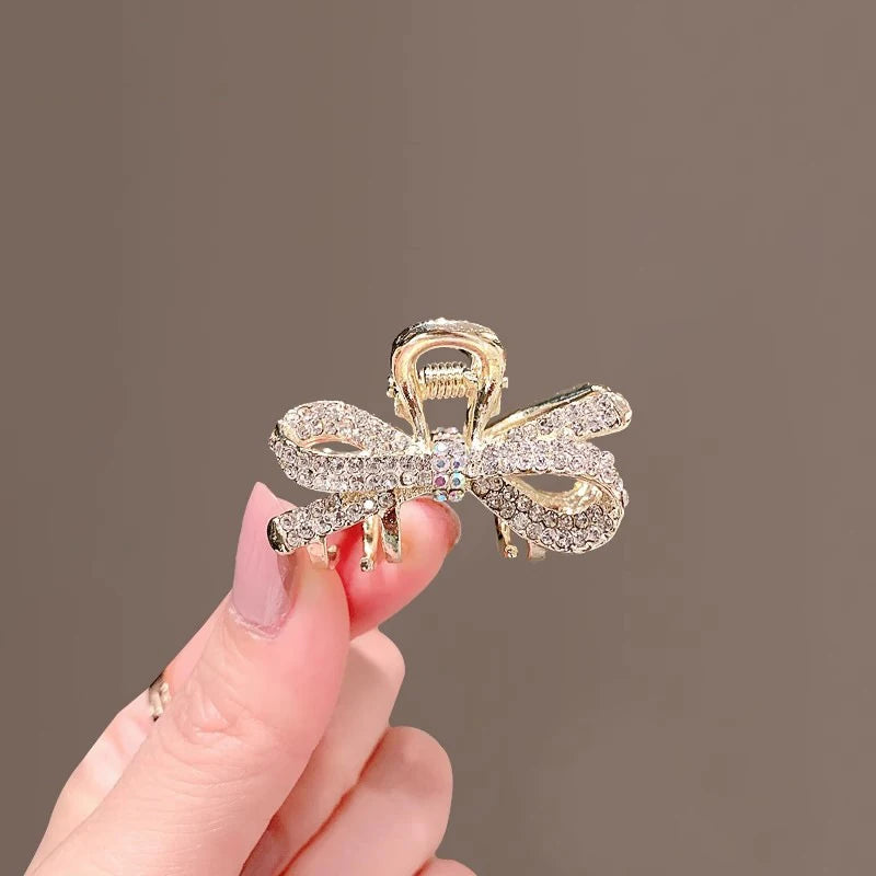 Alloy Rhinestone Grab Clip Shining Rhinestone Ponytail Clip Hairpin Headdress Jewelry Decoration