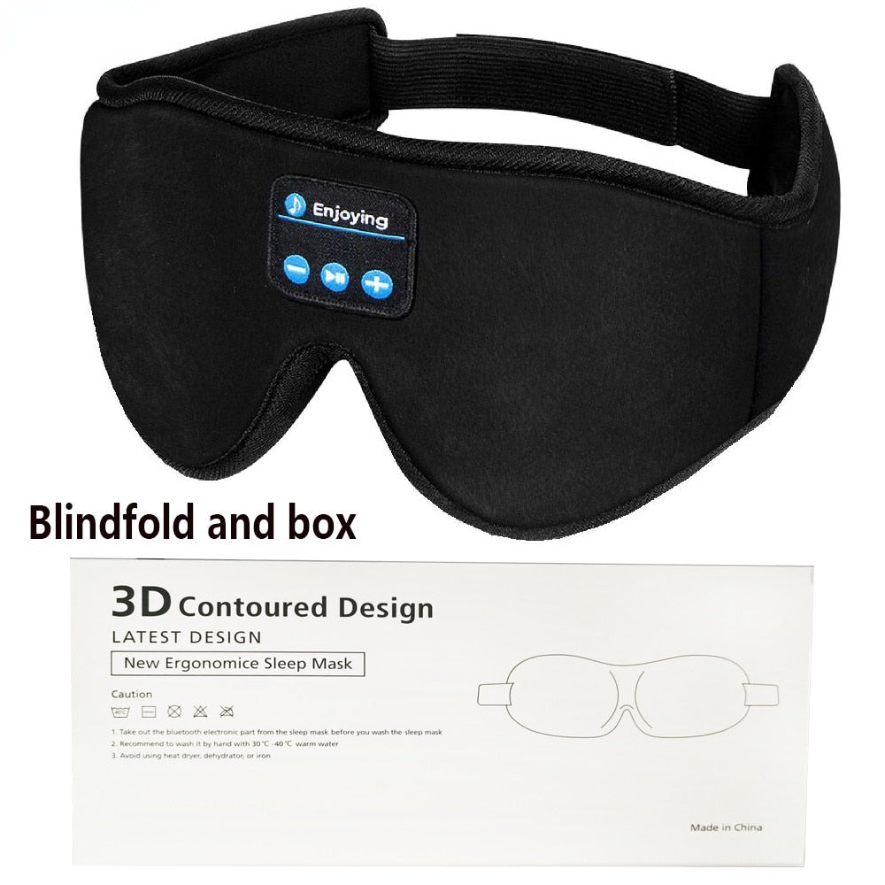 New 3D wireless music headphone sleep breathable smart eye mask Bluetooth headset call with mic