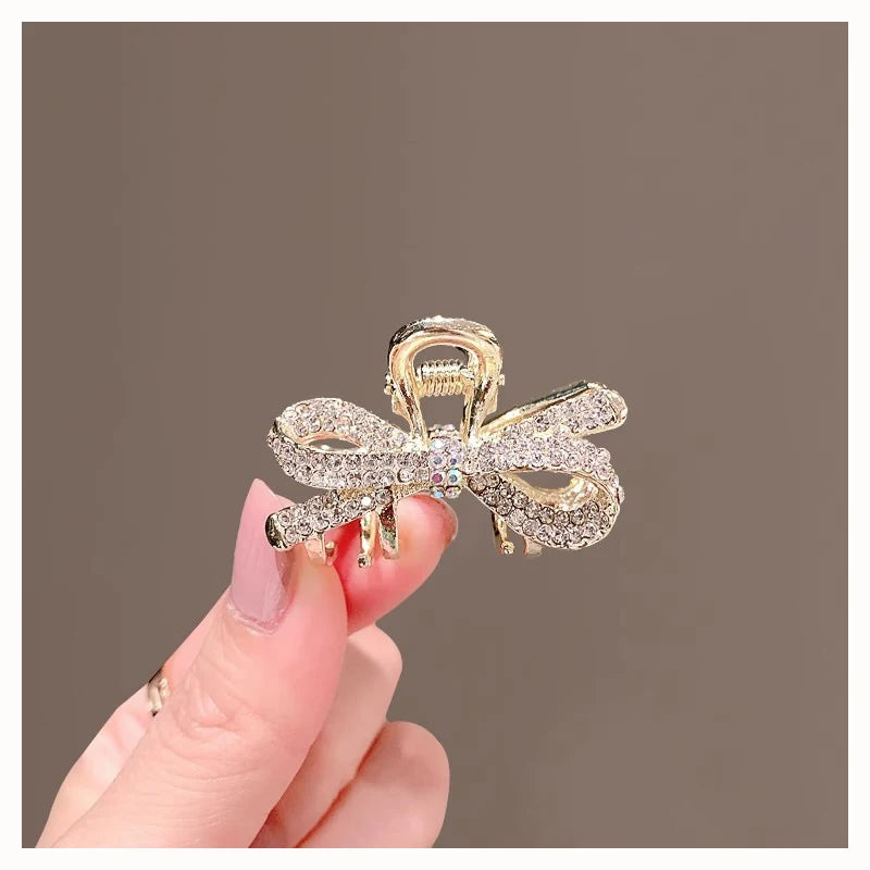 Alloy Rhinestone Grab Clip Shining Rhinestone Ponytail Clip Hairpin Headdress Jewelry Decoration