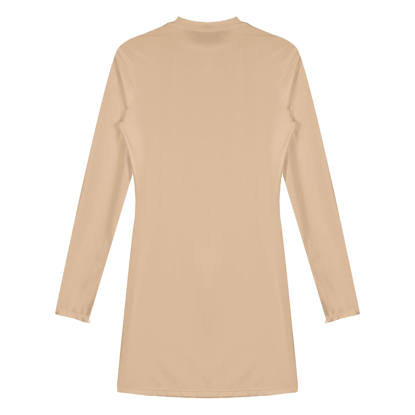 Bodycon Dress Smooth Stretchy Tight Party Dress Glossy Long Sleeve Dress Clubwear