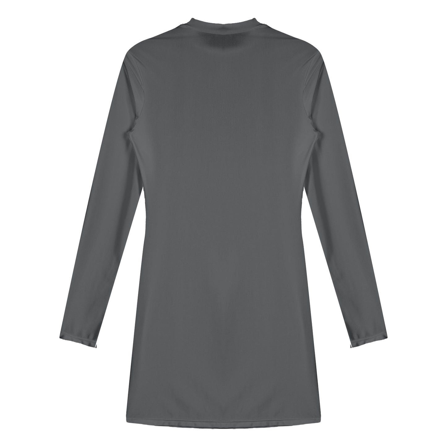 Bodycon Dress Smooth Stretchy Tight Party Dress Glossy Long Sleeve Dress Clubwear
