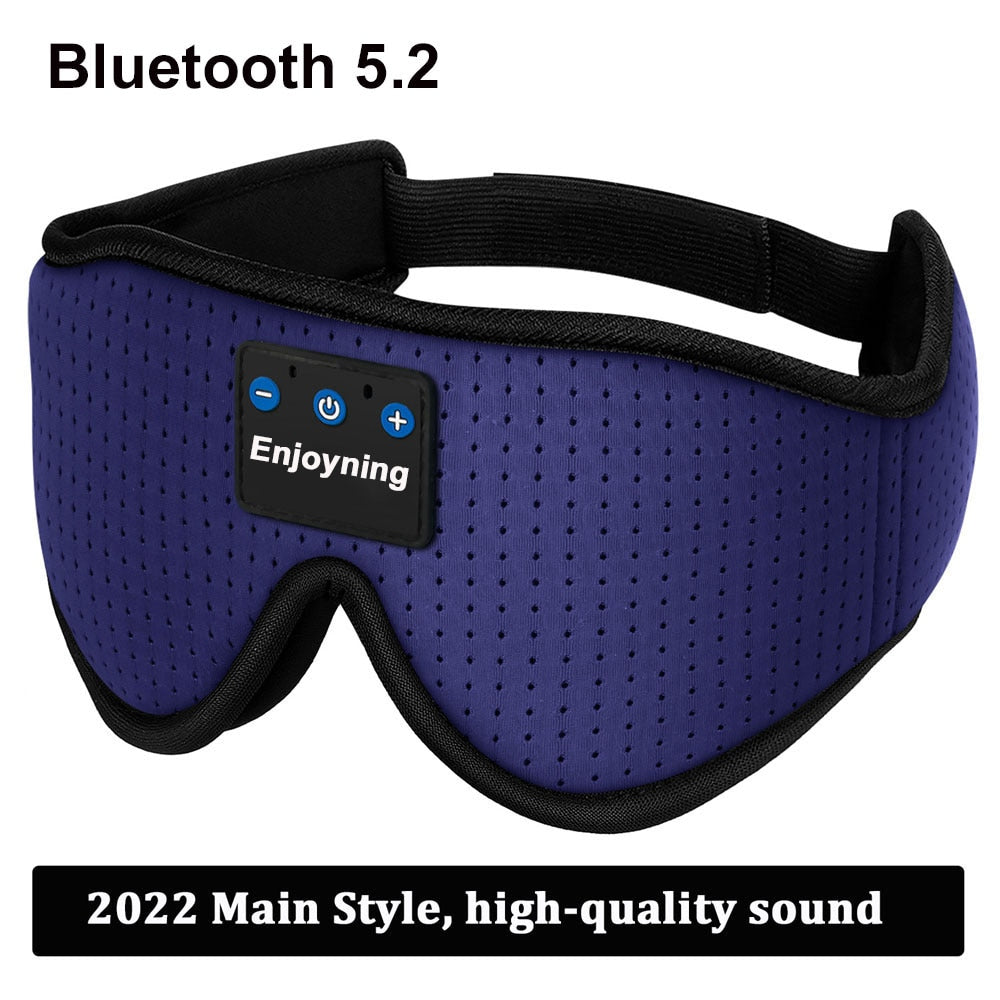 New 3D wireless music headphone sleep breathable smart eye mask Bluetooth headset call with mic