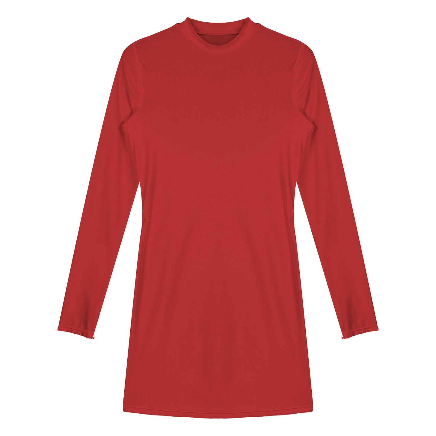 Bodycon Dress Smooth Stretchy Tight Party Dress Glossy Long Sleeve Dress Clubwear