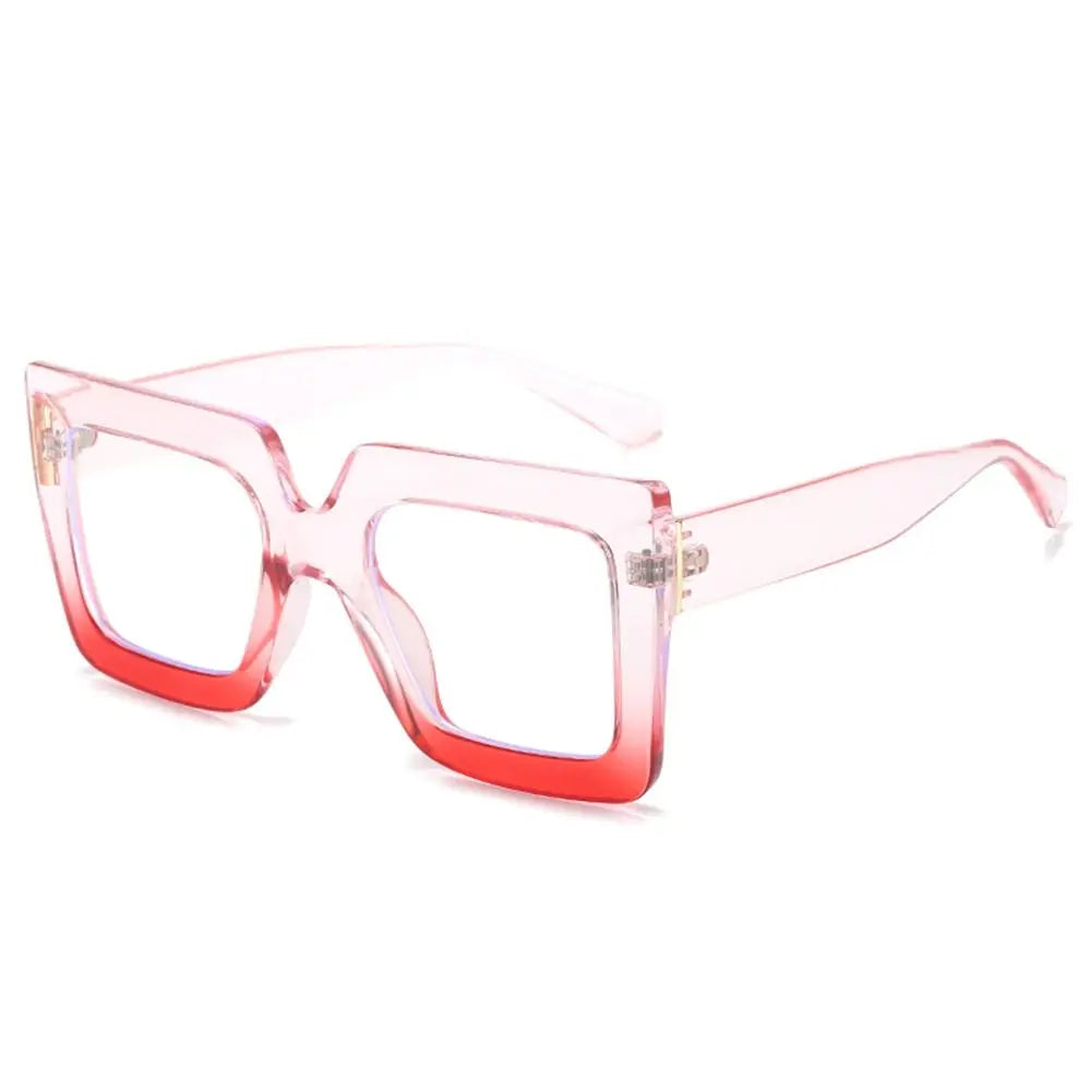 Oversized Square Glasses Frames Transparent New Fashion Black Optical Lenses Eyeglasses Luxury Big Eyewear
