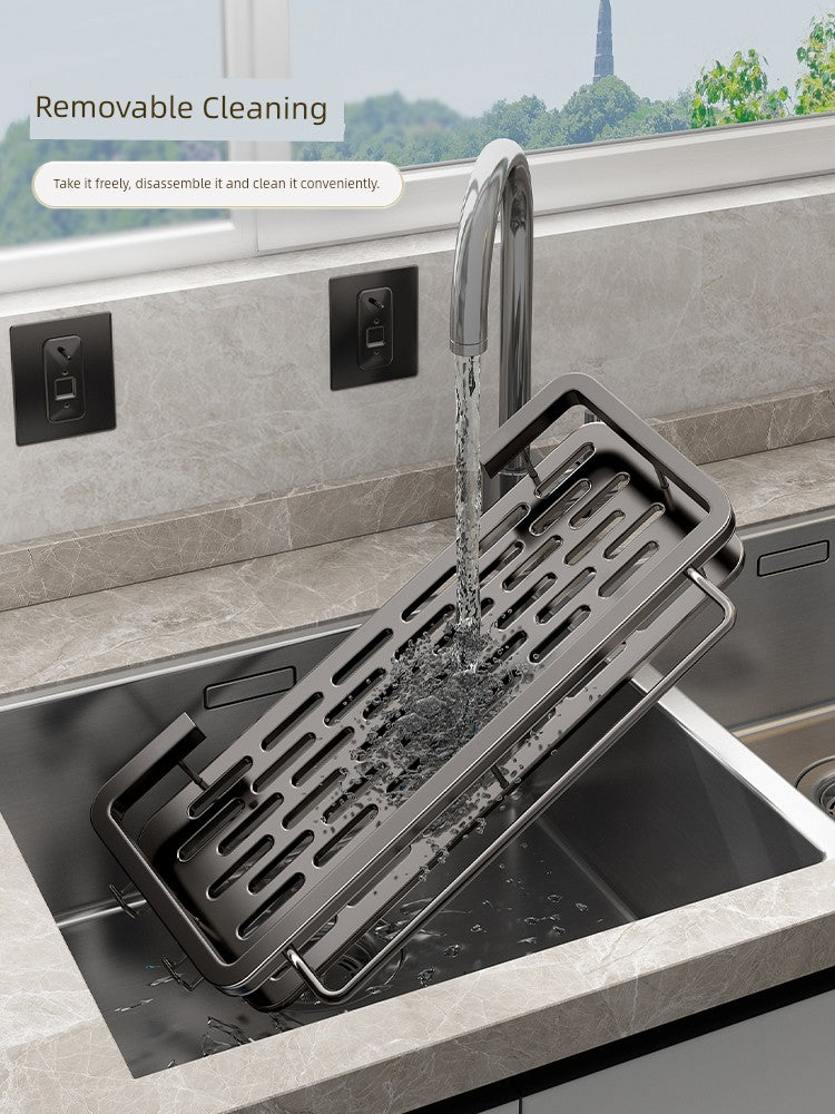 Punch-Free Storage Rack Wall-Mounted Tool for Kitchen Bathroom storage