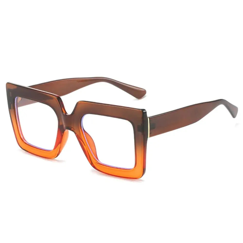 Oversized Square Glasses Frames Transparent New Fashion Black Optical Lenses Eyeglasses Luxury Big Eyewear