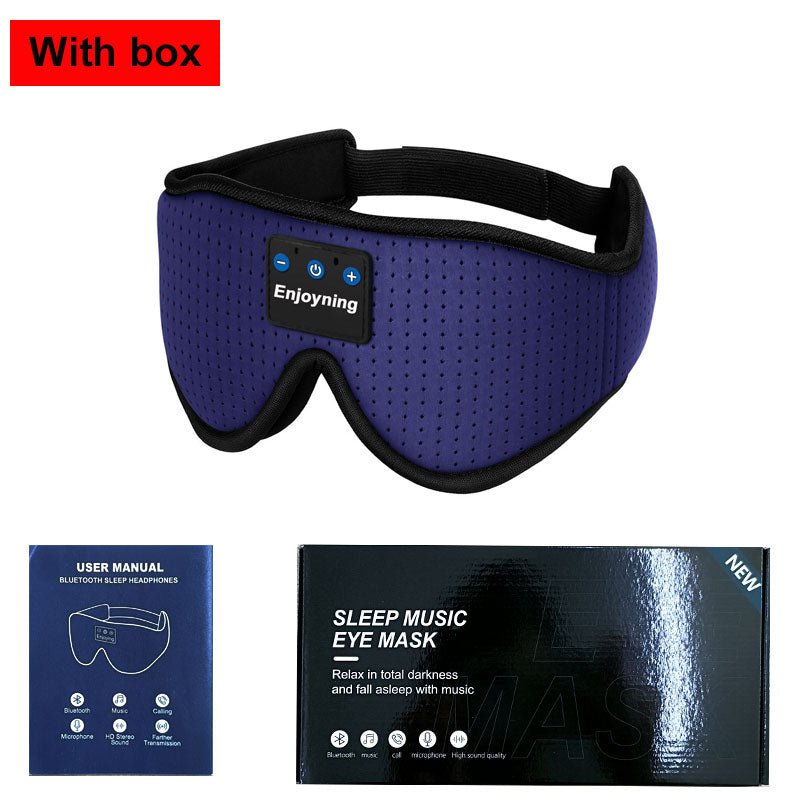 New 3D wireless music headphone sleep breathable smart eye mask Bluetooth headset call with mic