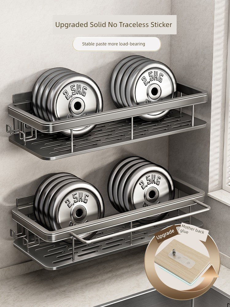 Punch-Free Storage Rack Wall-Mounted Tool for Kitchen Bathroom storage