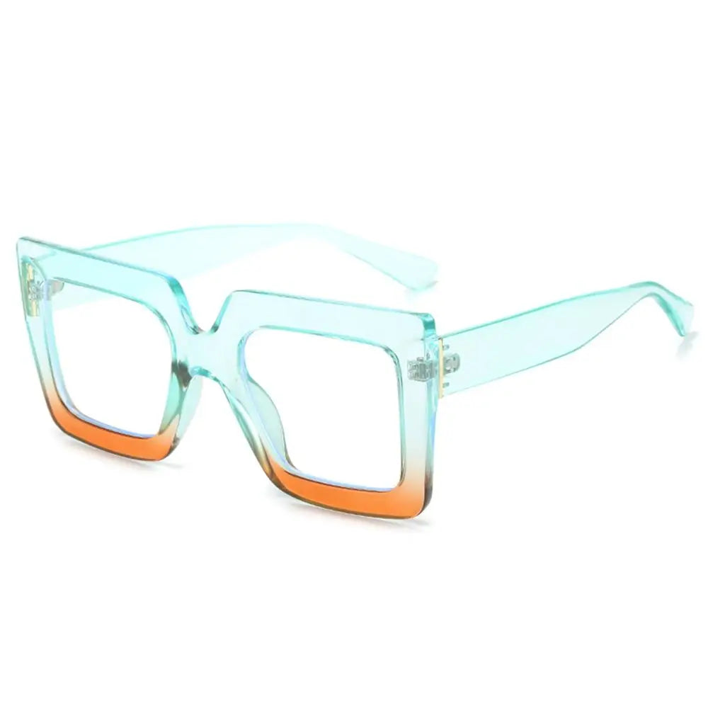 Oversized Square Glasses Frames Transparent New Fashion Black Optical Lenses Eyeglasses Luxury Big Eyewear