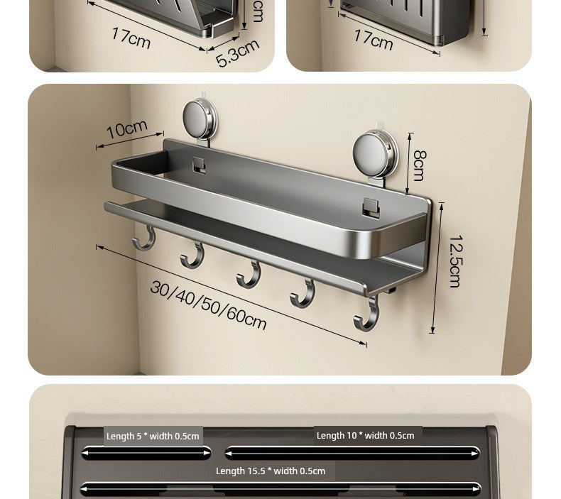 Drill-Free Suction Rack Wall-Mounted For Kitchen