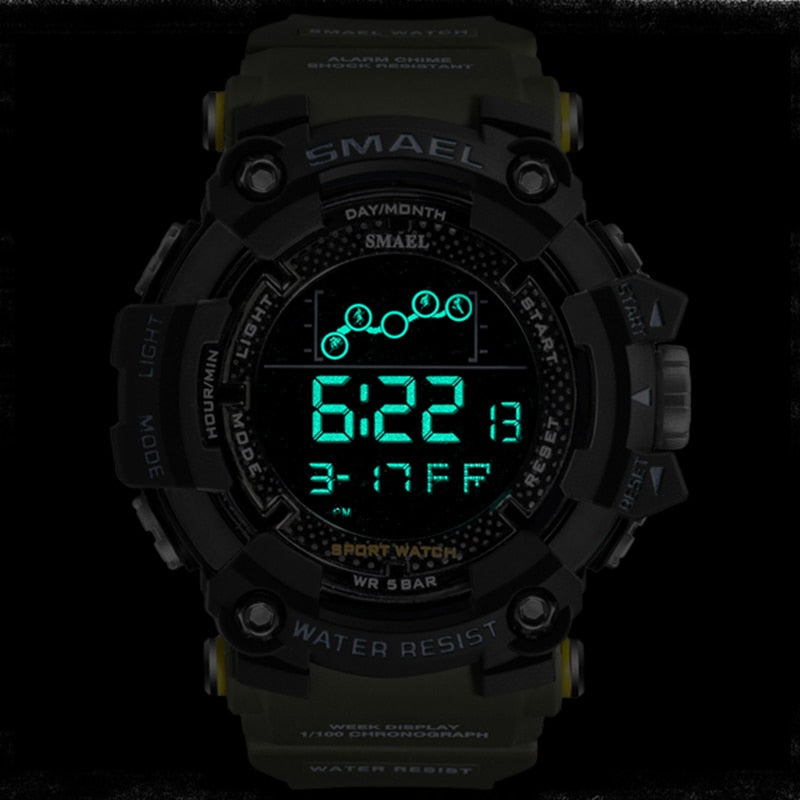 Water resistant Sport Military Watch Digital