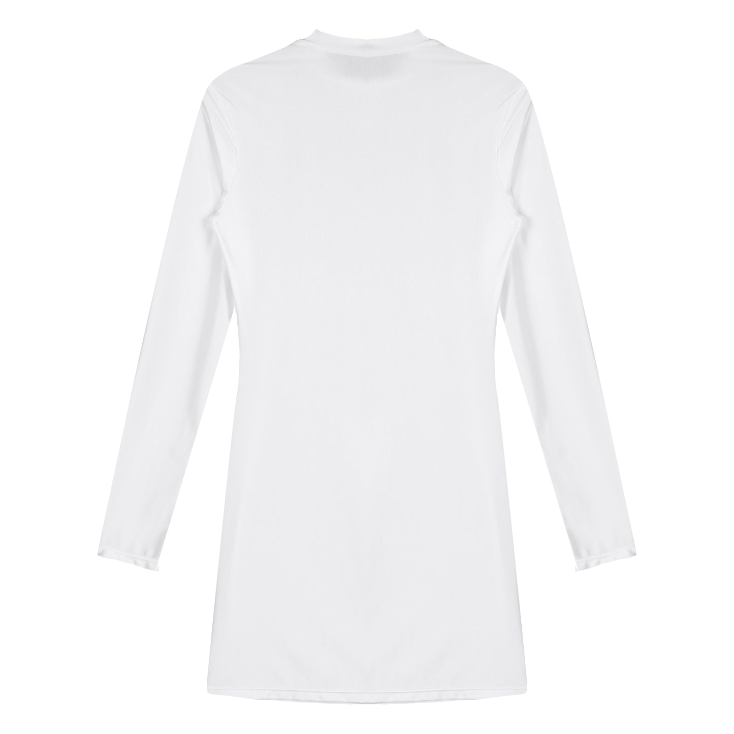 Bodycon Dress Smooth Stretchy Tight Party Dress Glossy Long Sleeve Dress Clubwear