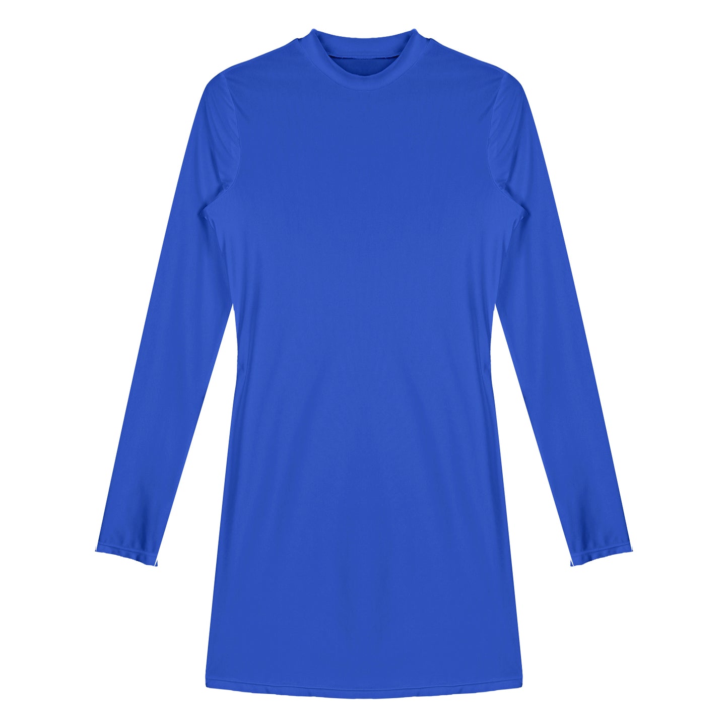 Bodycon Dress Smooth Stretchy Tight Party Dress Glossy Long Sleeve Dress Clubwear