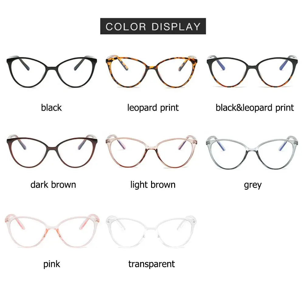 Anti Blue Light Computer Reading Glasses Fashion Round Frame Eyeglasses High Definition Eyewear