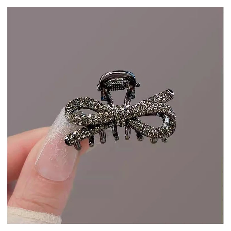 Alloy Rhinestone Grab Clip Shining Rhinestone Ponytail Clip Hairpin Headdress Jewelry Decoration