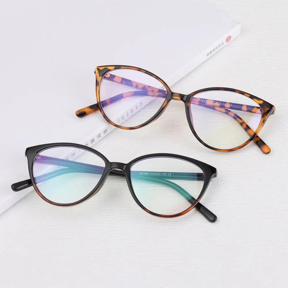 Anti Blue Light Computer Reading Glasses Fashion Round Frame Eyeglasses High Definition Eyewear