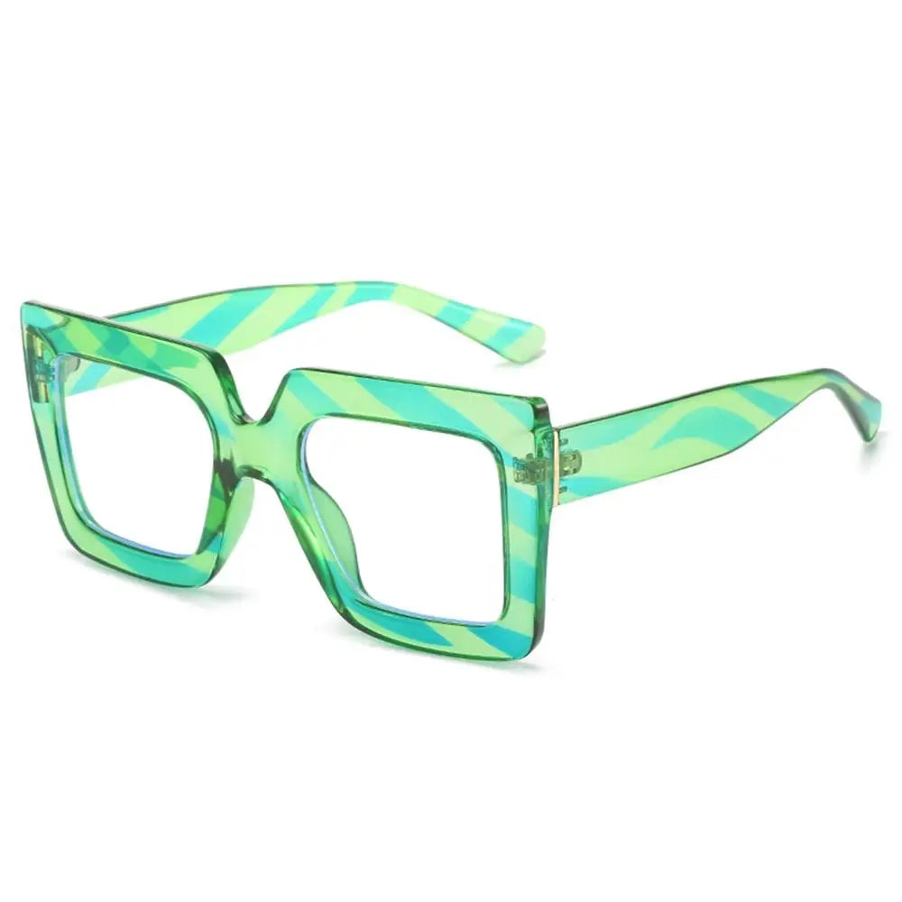 Oversized Square Glasses Frames Transparent New Fashion Black Optical Lenses Eyeglasses Luxury Big Eyewear