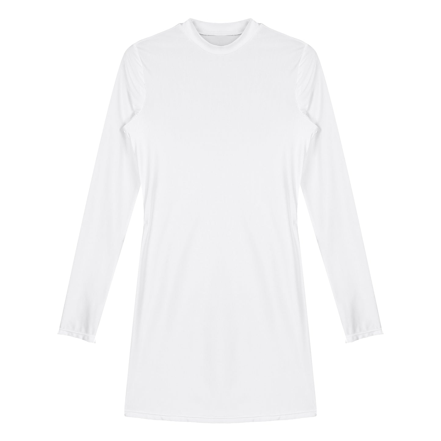 Bodycon Dress Smooth Stretchy Tight Party Dress Glossy Long Sleeve Dress Clubwear