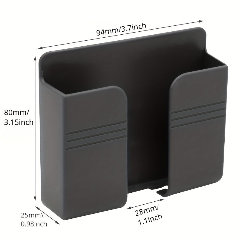 1pc Easy Install Wall-mounted Phone Holder - Space-Saving Organizer & Charging Station with Secure Grip for Remote Controls, Multifunctional Hook