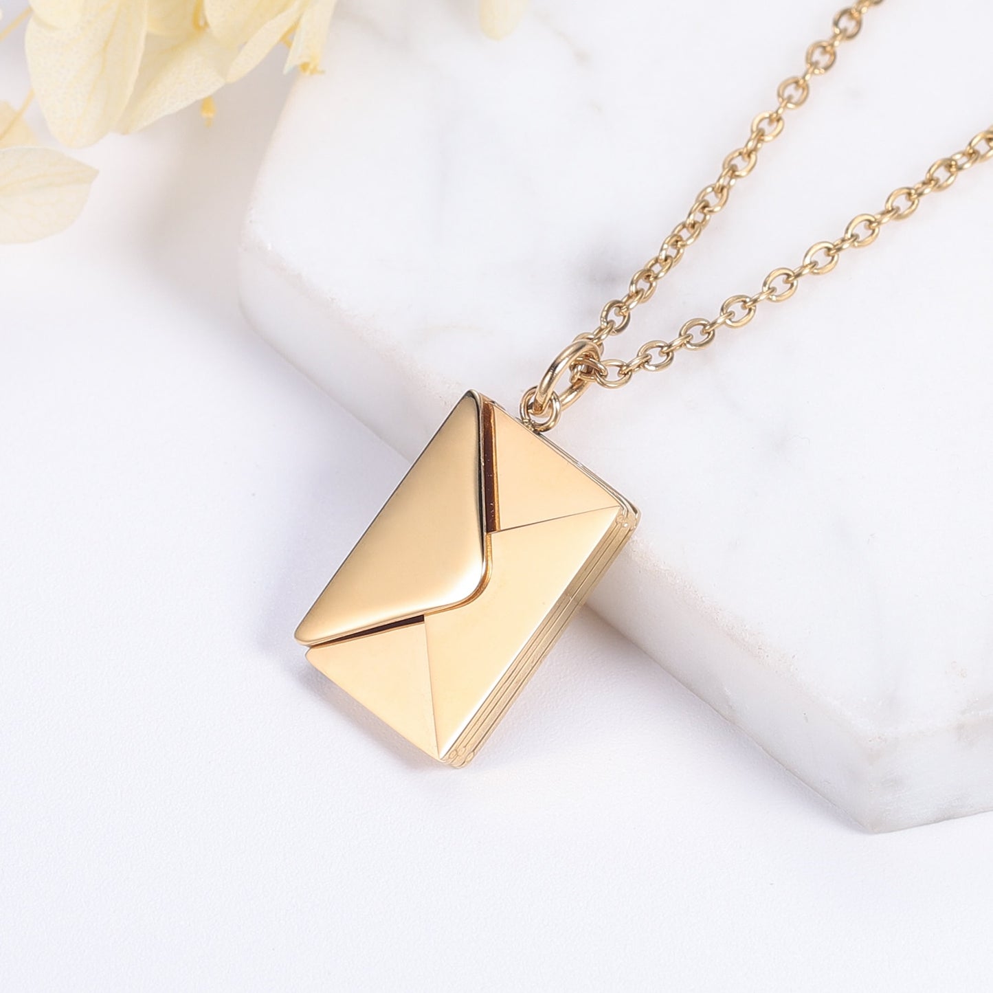 Love Letter Envelope Pendant Necklace Customized Stainless Steel Jewelry