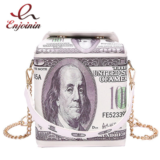 Dollar Pattern Crossbody Bag for Women Chain Shoulder Bag Purses and Handbags