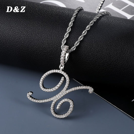 New A-Z Cursive Letters Pendant Charm
