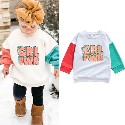 Children's fashion Sweatshirts Autumn Long Sleeve Letter Printed Top Shirts