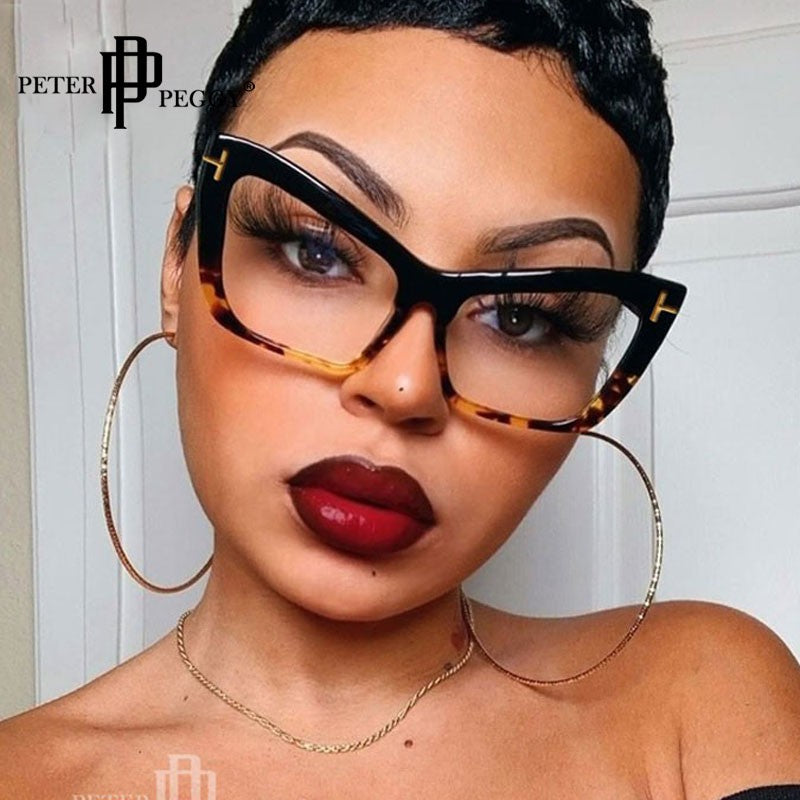Cat Eye Frames Glasses Retro Optics Spectacle Frame Personality Fashion Eyeglasses Luxury