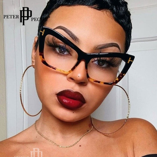 Cat Eye Frames Glasses Retro Optics Spectacle Frame Personality Fashion Eyeglasses Luxury