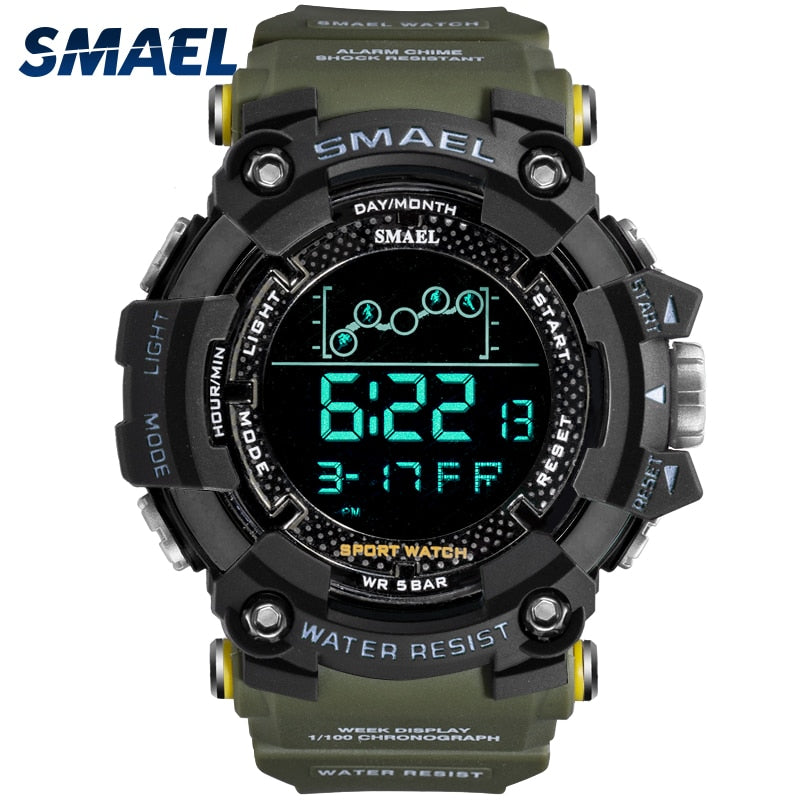 Water resistant Sport Military Watch Digital