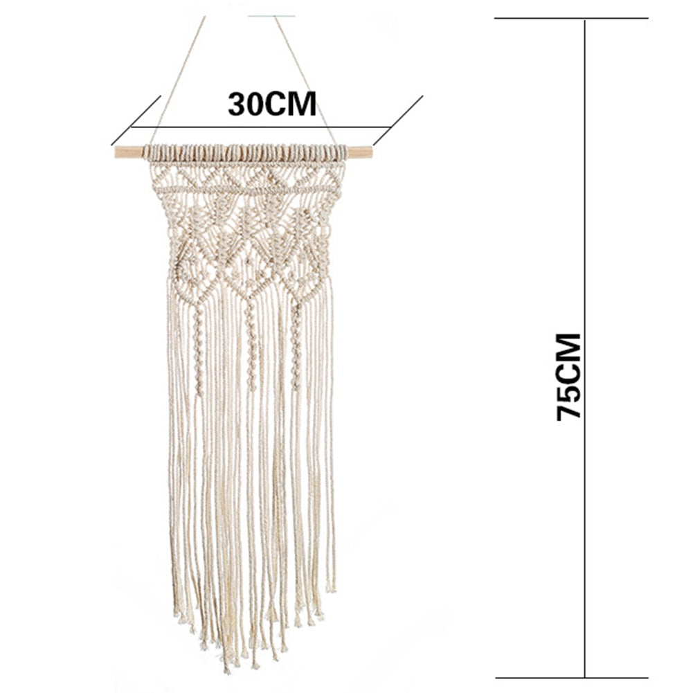 Macrame Wall Hanging Boho Tapestry Angels Wing Woven Bohemian Wall Décor Home Decoration For Apartment Bedroom Living Room