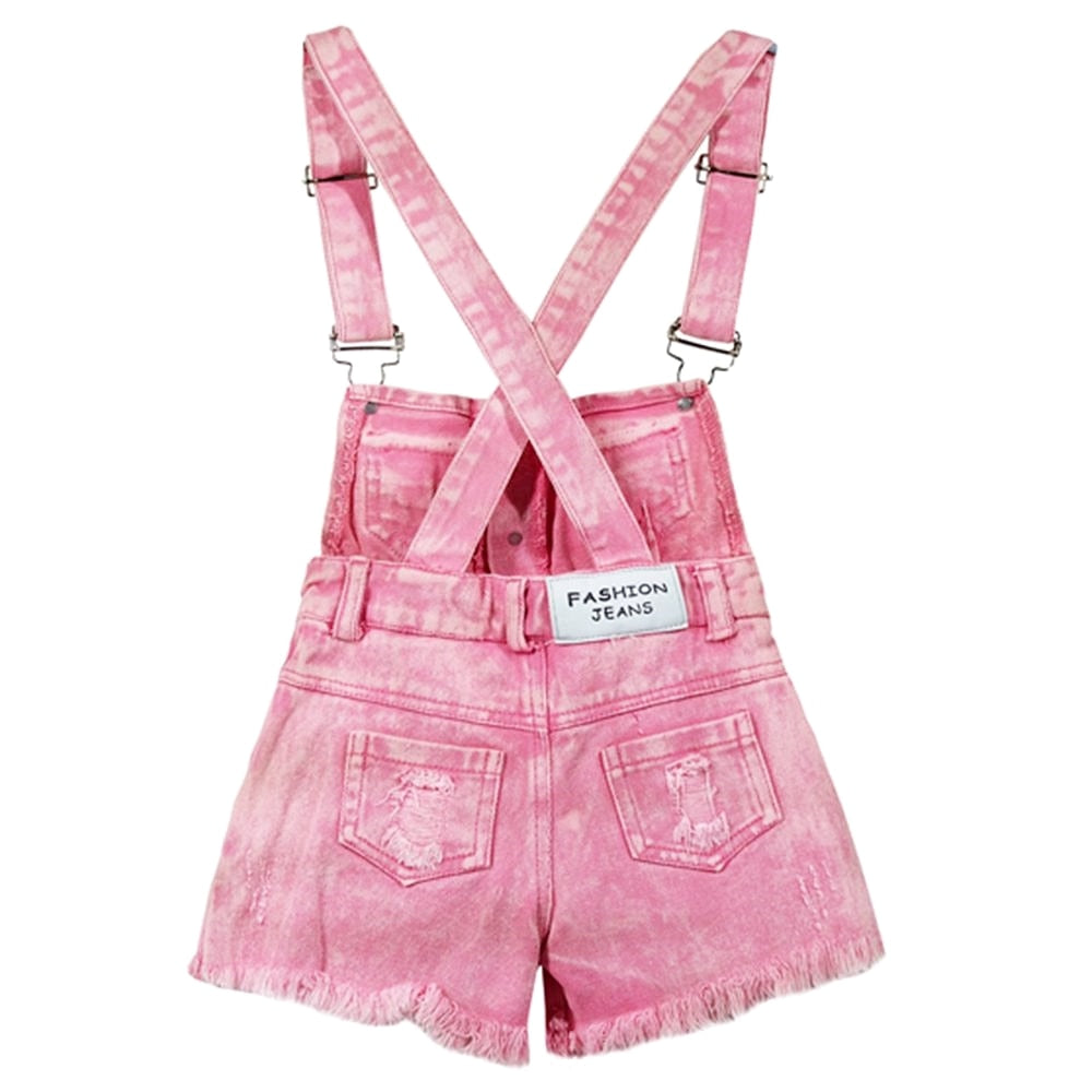 Summer Children Clothing Sets Jeans For Girls Pants Kids Denim Overalls Suspender Short