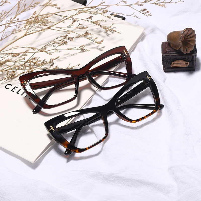 Cat Eye Frames Glasses Retro Optics Spectacle Frame Personality Fashion Eyeglasses Luxury