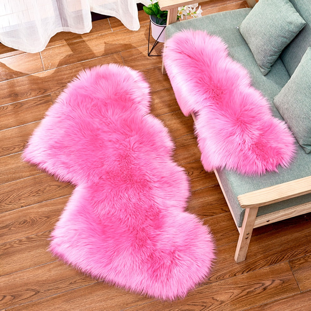 Carpets For Living Room Double Love Heart Shaggy Area Rugs