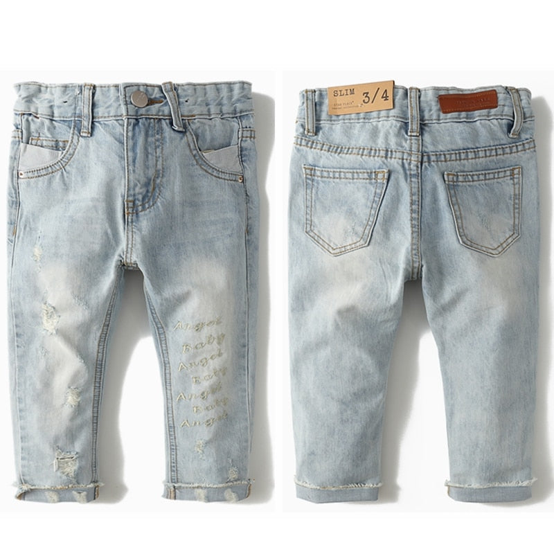 Kids Jeans Children Pants Denim Trousers