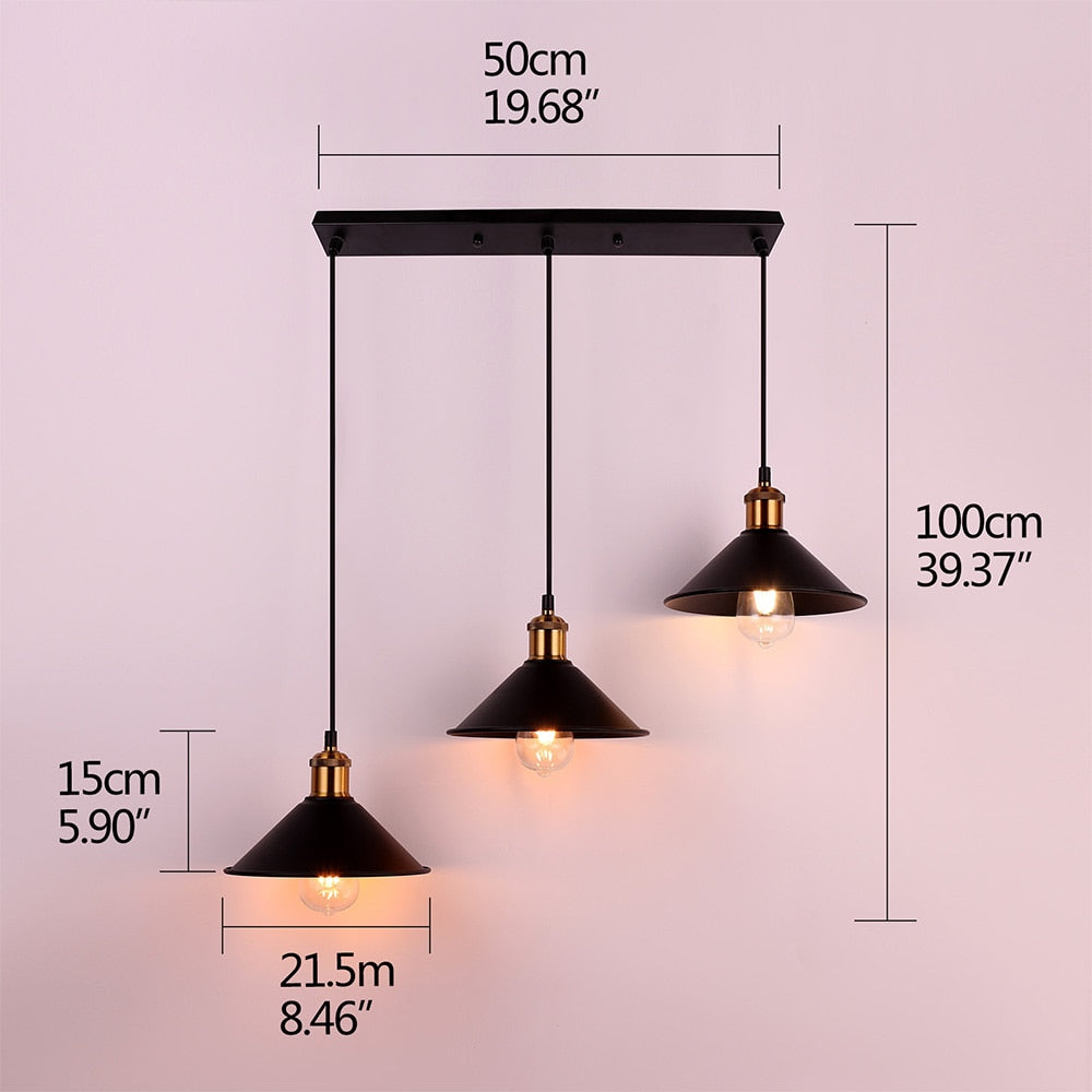 Industrial Retro Iron Interior Decoration LED E27 Pendant Light Small Pendant Lamps